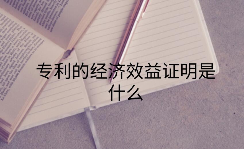專利的經(jīng)濟(jì)效益證明是什么