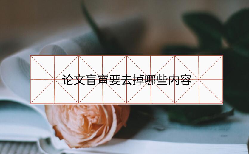 論文盲審要去掉哪些內容