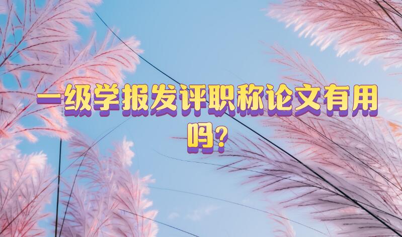一級(jí)學(xué)報(bào)發(fā)評(píng)職稱論文有用嗎?