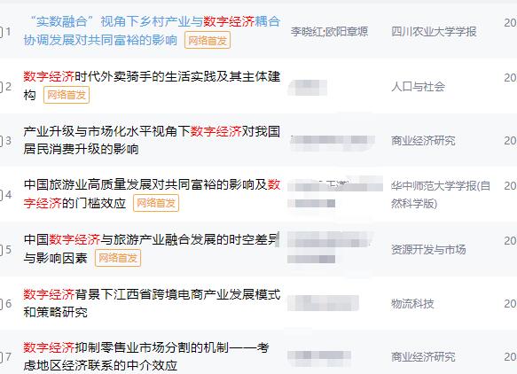 數字經濟論文