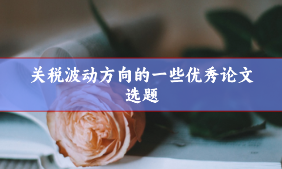 關稅波動論文選題